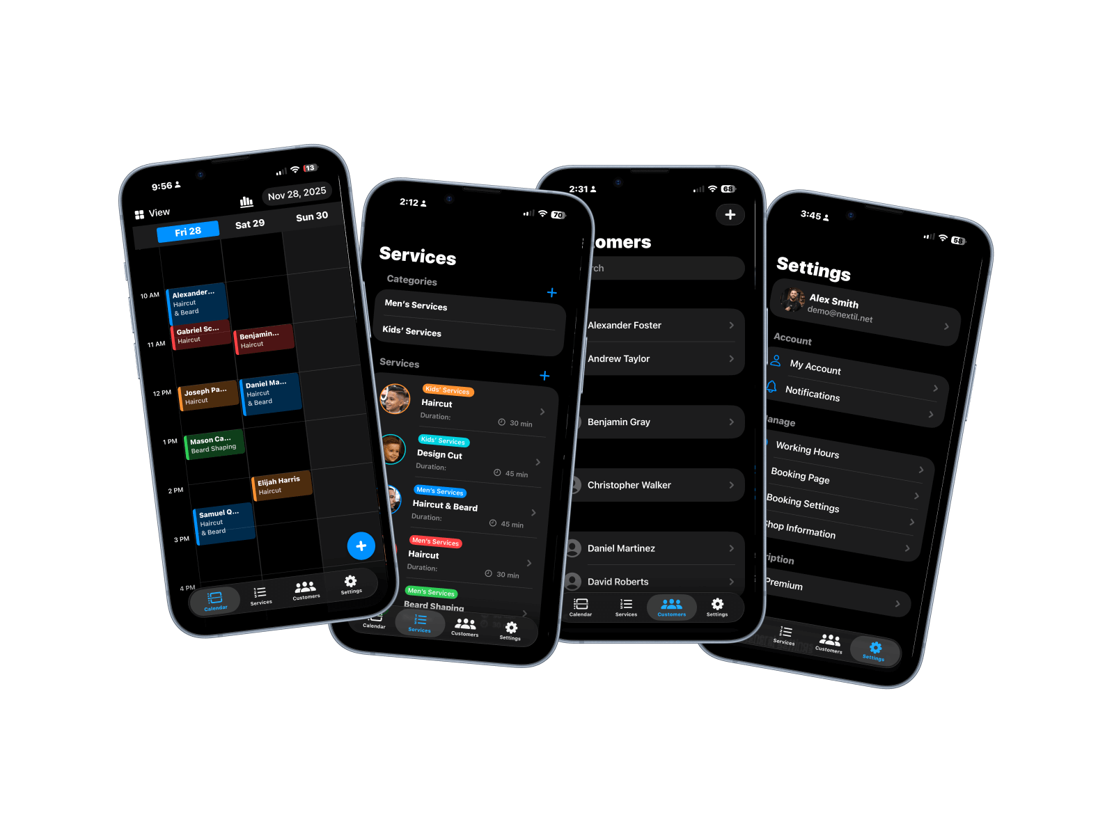 Nextil Mobile App Interface